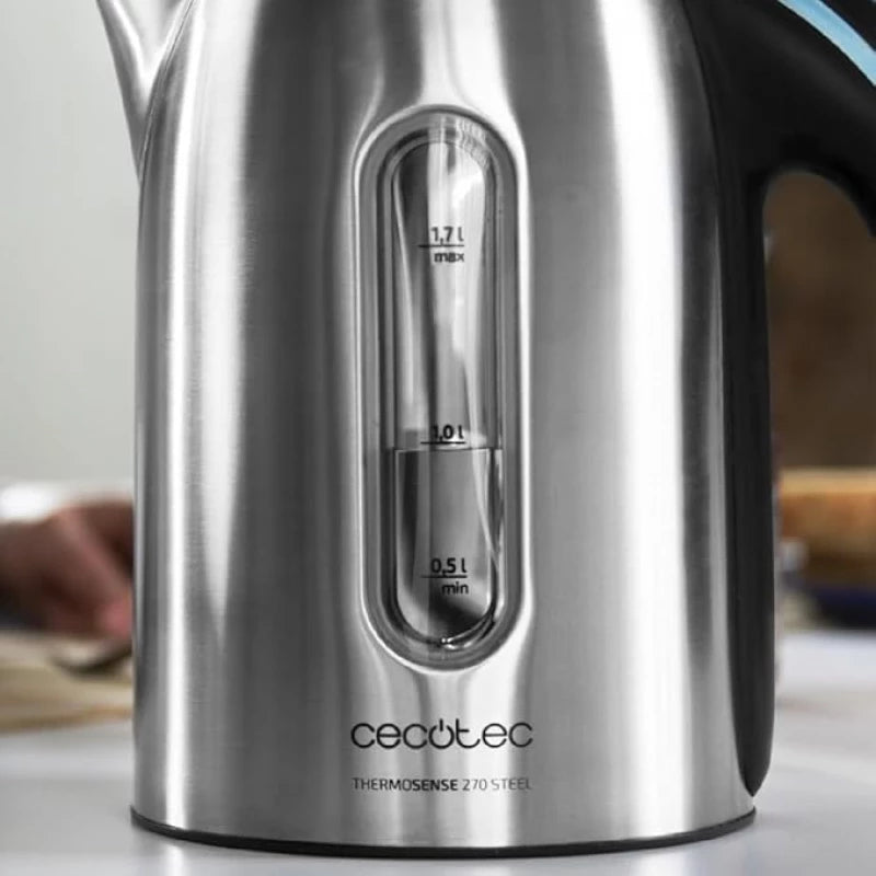 Cecotec ThermoSense 270 Steel 1.7L Stainless Electric Kettle — Keep Warm Function