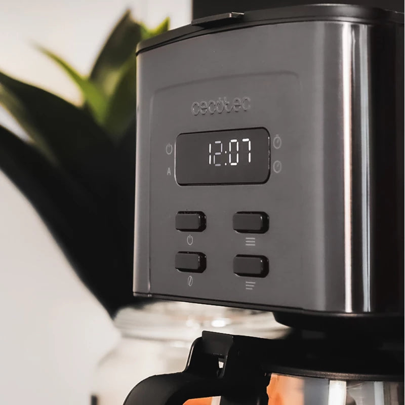 Cecotec Coffee 56 Time Digital 800W Drip Coffee Maker — Programmable, Wake Up to Fresh Coffee