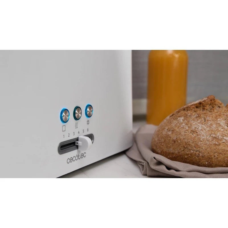 Cecotec 9000 Electric 2-Slice Wide Toaster — Adjustable Browning, Even Toast Every Time