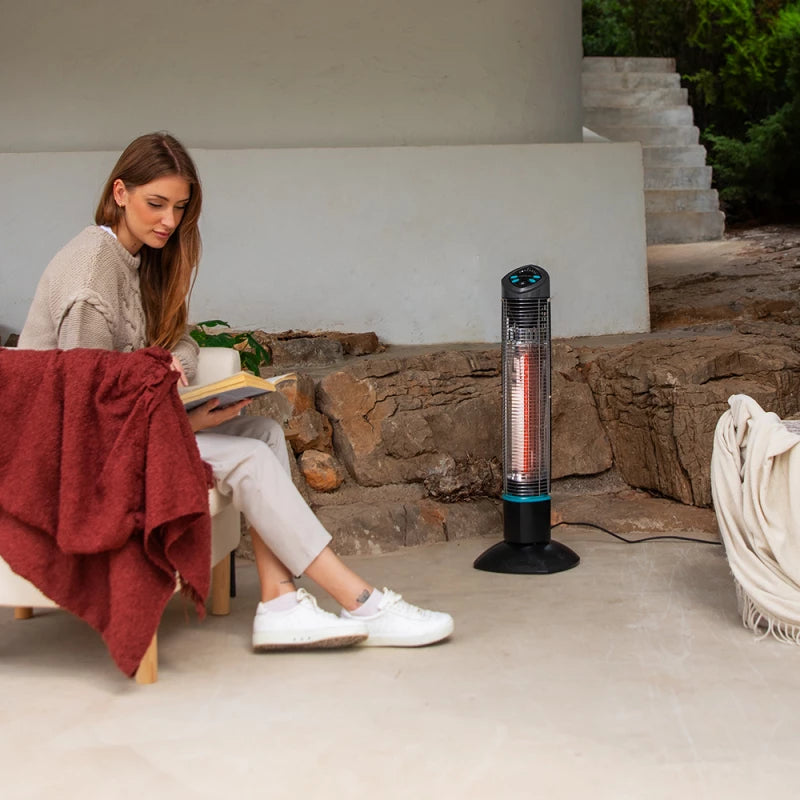 Cecotec ReadyWarm 1000 Power Tower Outdoor 1000W — Infrared Heater for Terraces & Gardens