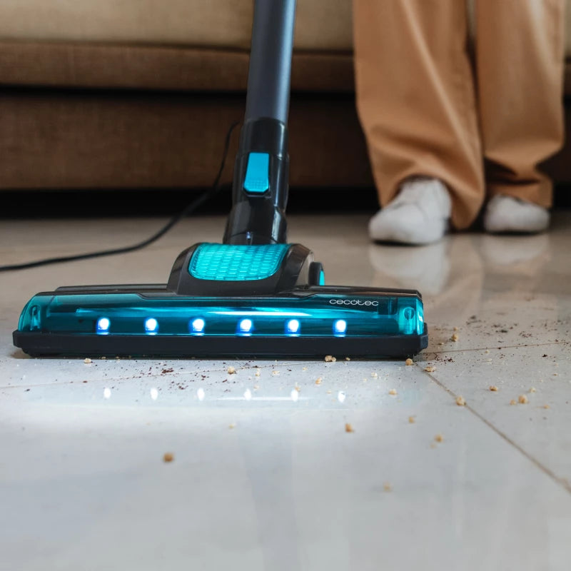 Cecotec Conga 700 PowerHead Upright Vacuum — Deep Carpet Cleaning, Corded Power