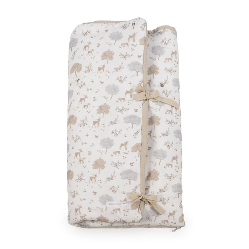 Pasito a Pasito Nara Beige Baby Swaddle Blanket 100% Cotton