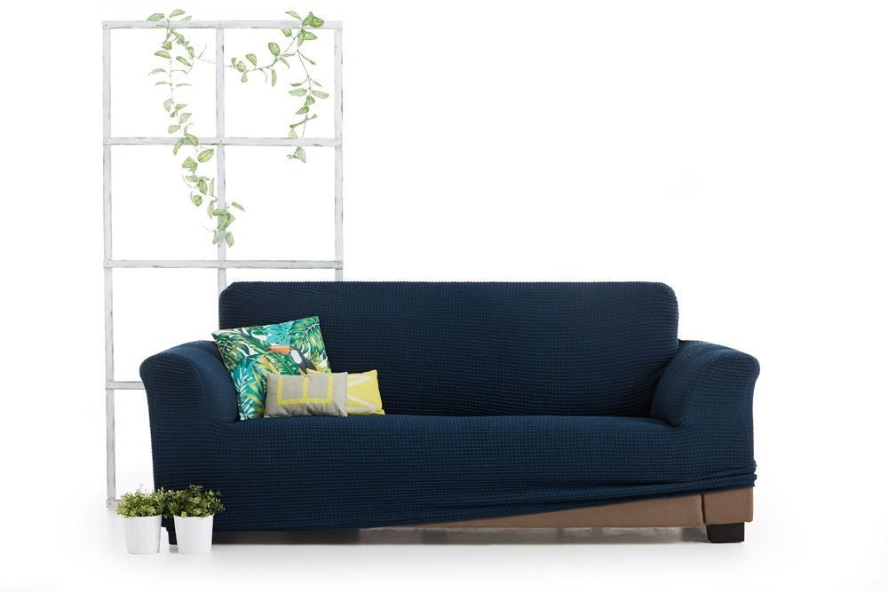 غطاء أريكة 2 مقاعد ARMN Milos أزرق – مطاطي وقابل للغسل