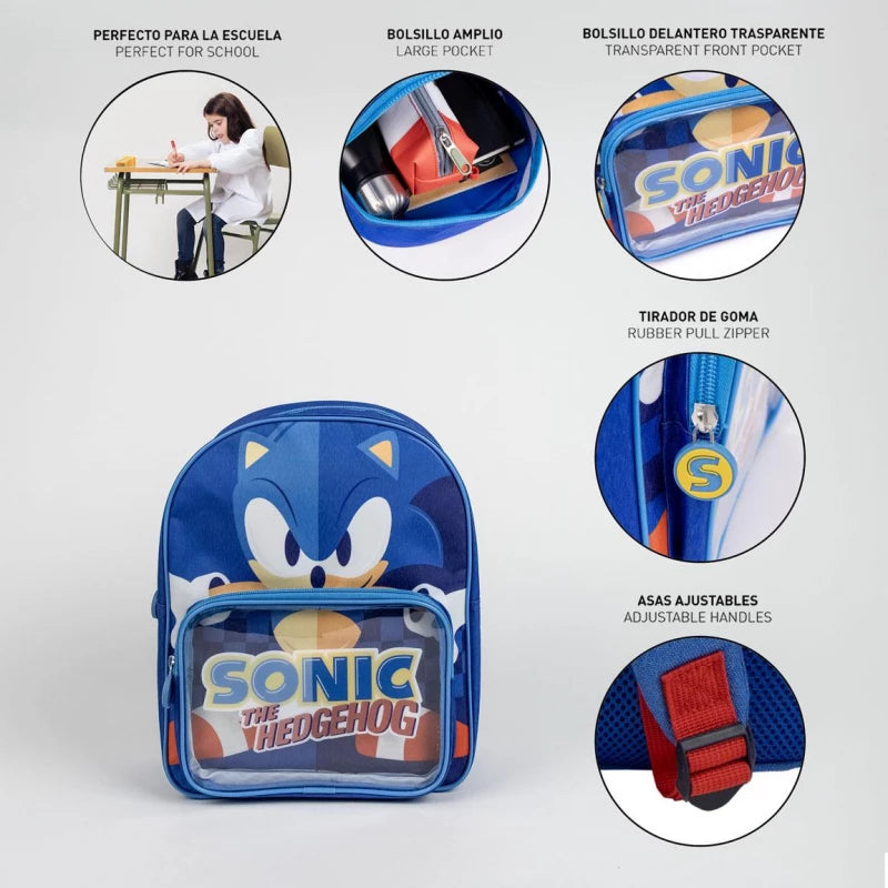 Cerda Kids Backpack Sonic – Age 3+ – Lightweight & Fun