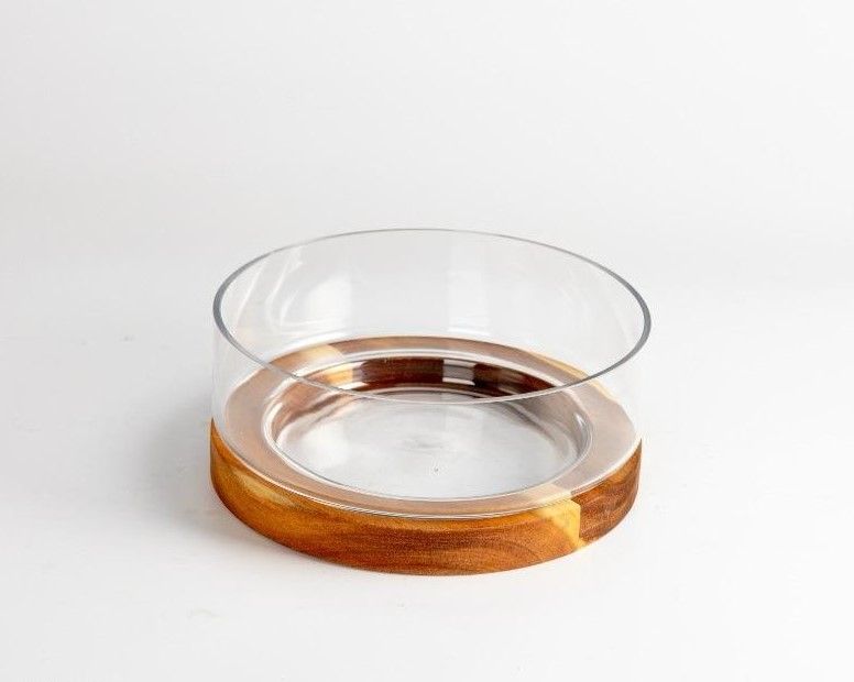 زبدية سلطة زجاج 10.5*27.8 سم من Velvet