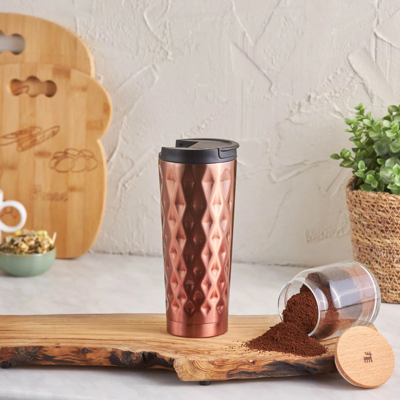 Karaca Diamond Red Copper Thermos 350‑450ml – Leak‑Proof & Stylish