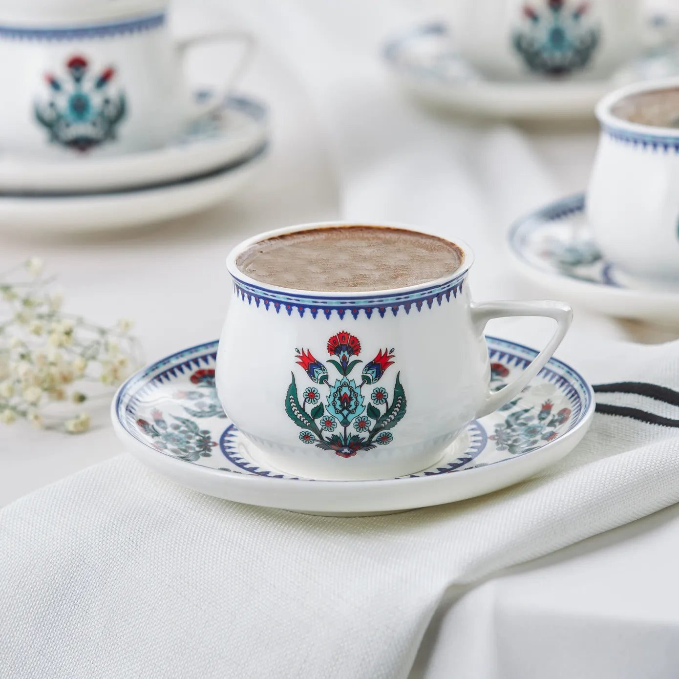 طقم فناجين قهوة كاراجا تشيني 90 مل – 6 قطع تراثية