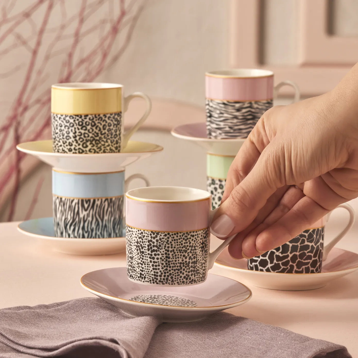 طقم فناجين قهوة كاراجا بالي 80 مل – 6 قطع أنيقة