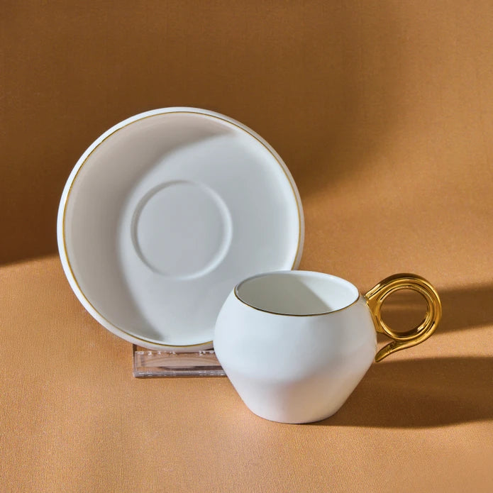 طقم فناجين قهوة Karaca Venüs Gold ذهبي 2 شخص 135 مل