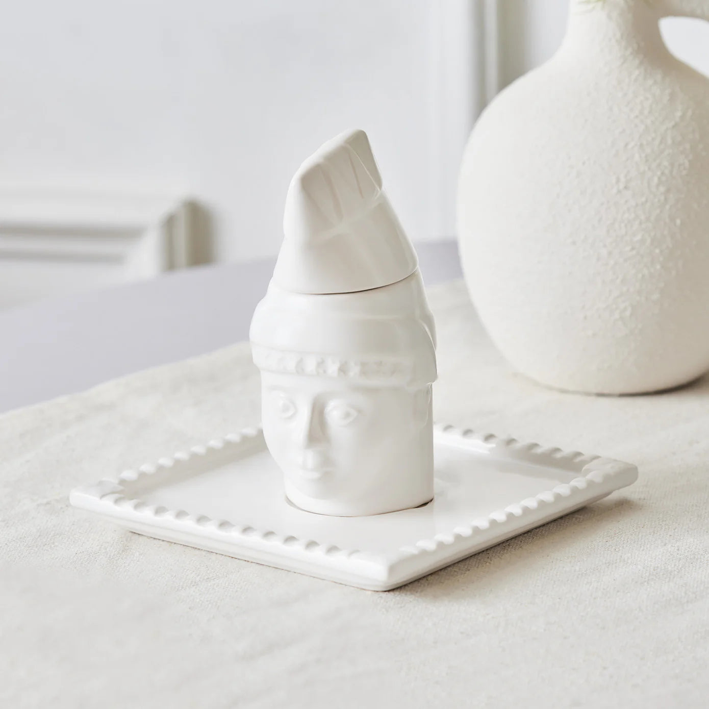 طقم فناجين قهوة تركية نِمرود 80 مل 6 قطع سيراميك أبيض