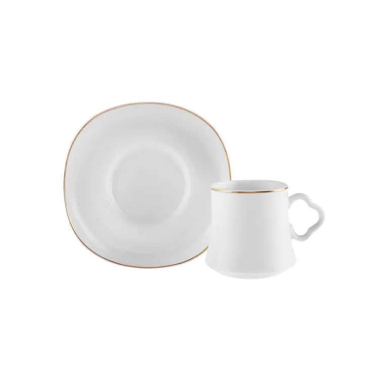 طقم قهوة كاراجا فولغا أبيض 6 أشخاص 80 مل