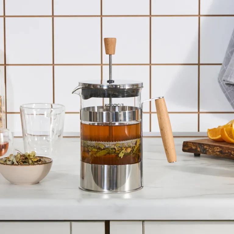 KARACA Drew French Press, 800ml – Stylish Metal Design