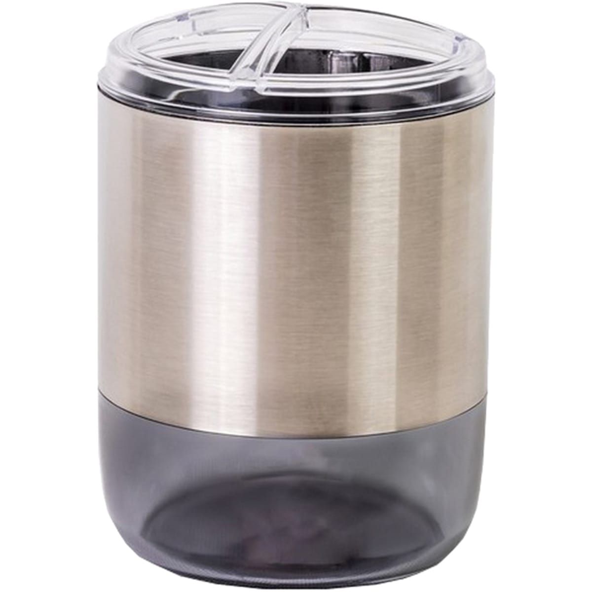 حامل فراشي أسنان Primanova Lima – أسود شفاف أنيق