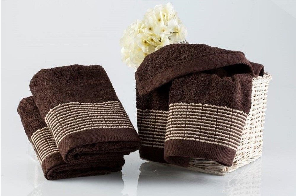 Primanova Barok Hand Towel – Brown 50×80 cm Soft & Absorbent