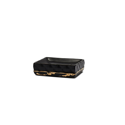 Primanova Nero Soap Dish – Elegant Black Ceramic
