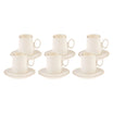 KARACA SNOW, White Coffee Cup Set for 6 – Elegant & Simple