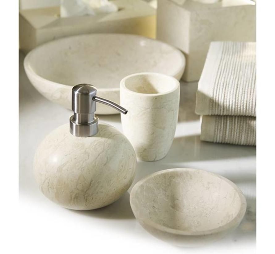 Aquanova Luxor Soap Dish – Handcrafted Marble in Sand Color