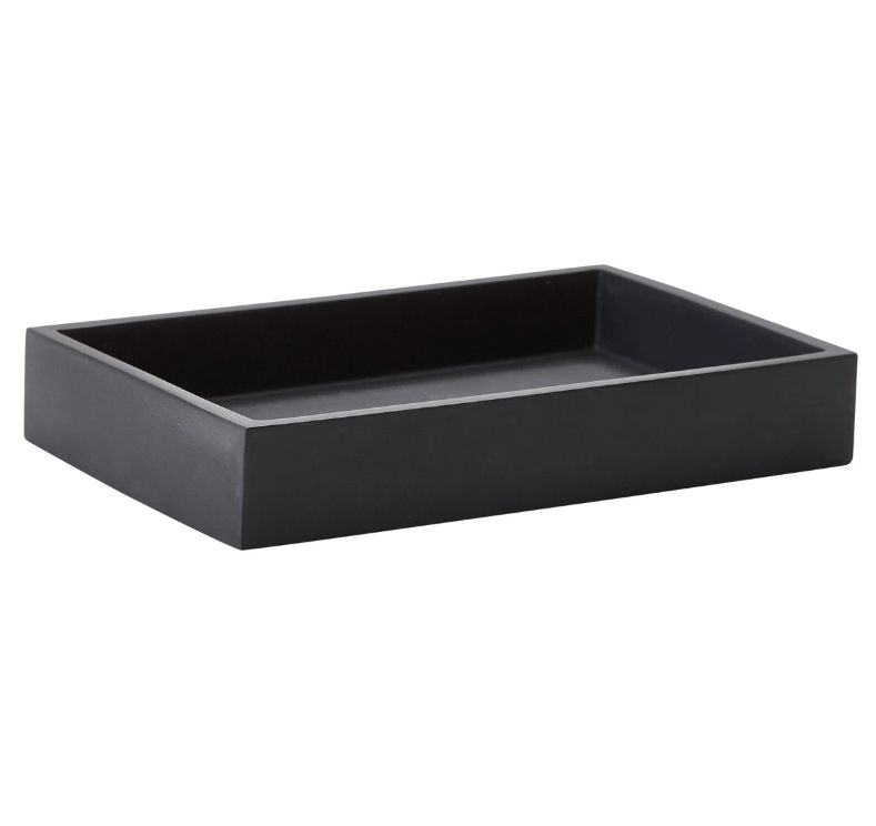 Aquanova Moon Bathroom Tray – Elegant Black Polyresin