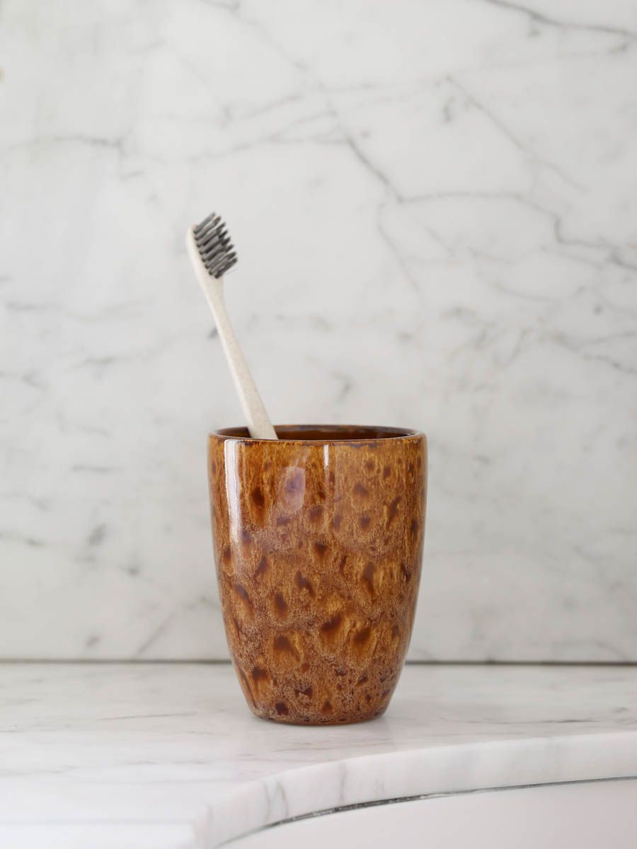 Aquanova Ugo Toothbrush Holder – Handcrafted Belgian Stoneware