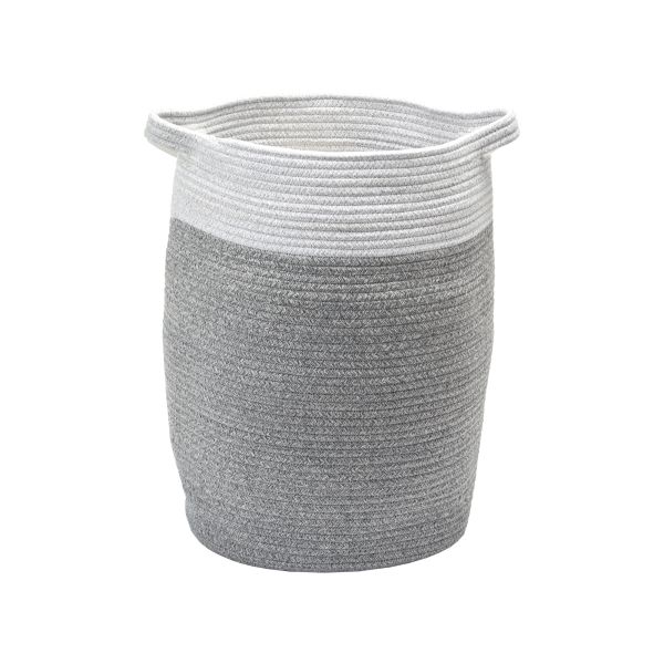 Aquanova Osman 100L Laundry Basket – Gray & White
