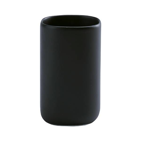 Aquanova Oscar Bathroom Tumbler – Black Ceramic Cup