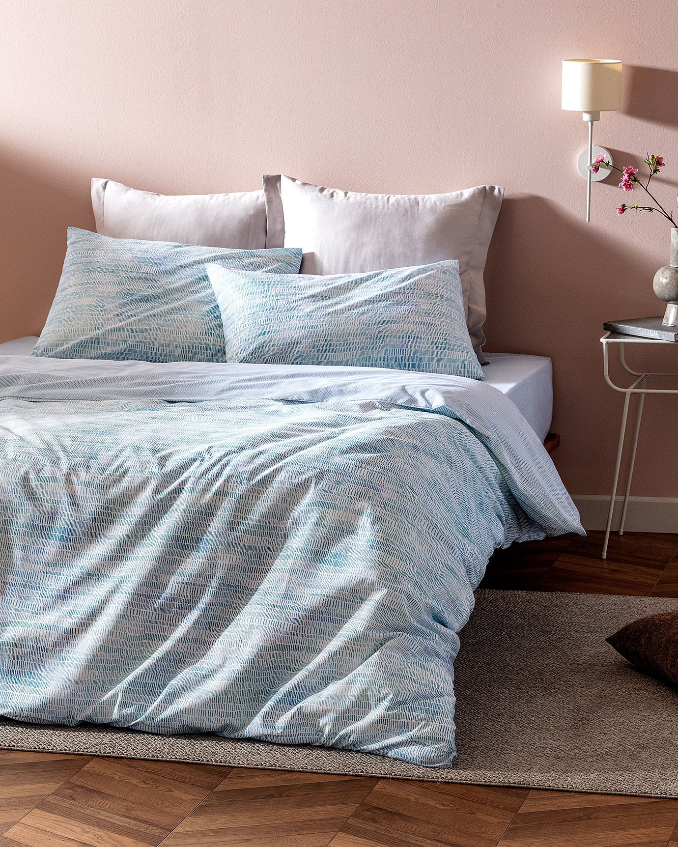 Pinot Single Size Fitted Duvet Cover Set - Ranforce Patterned - Madame Coco JO