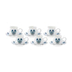 Karaca Bursa Coffee Set 6-Person, 90ml – Elegant Blue