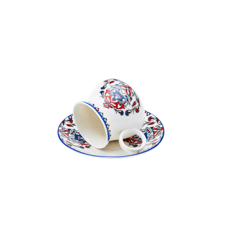 طقم قهوة كاراجا حطاط ٦ أشخاص ٩٠ مل – أحمر فاخر