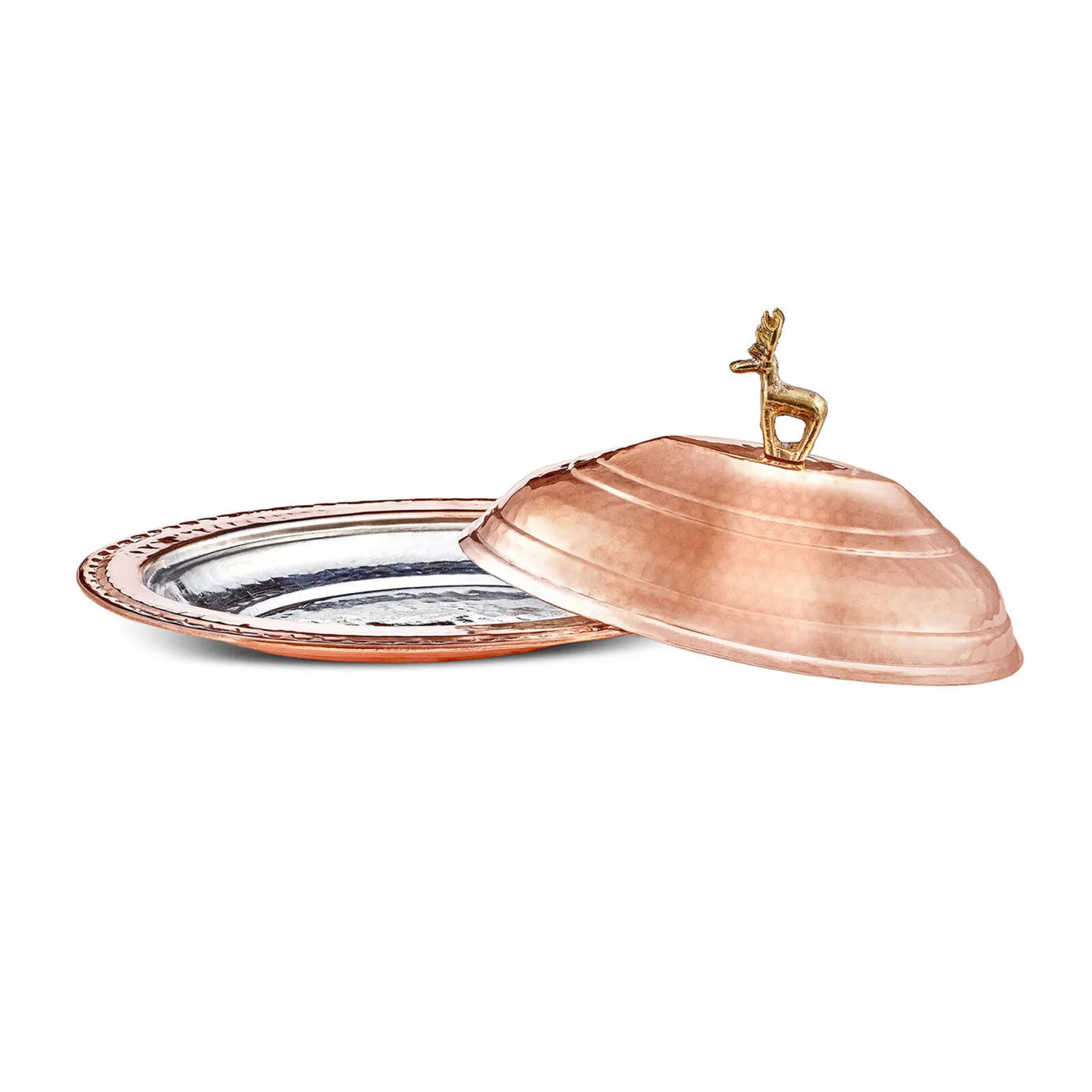 Alacahöyük Copper Platter with Dome, 25cm – Elegant Style
