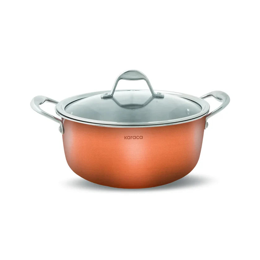 KARACA 3Ply PowerSteel Copper Stockpot with Lid, 4.6L