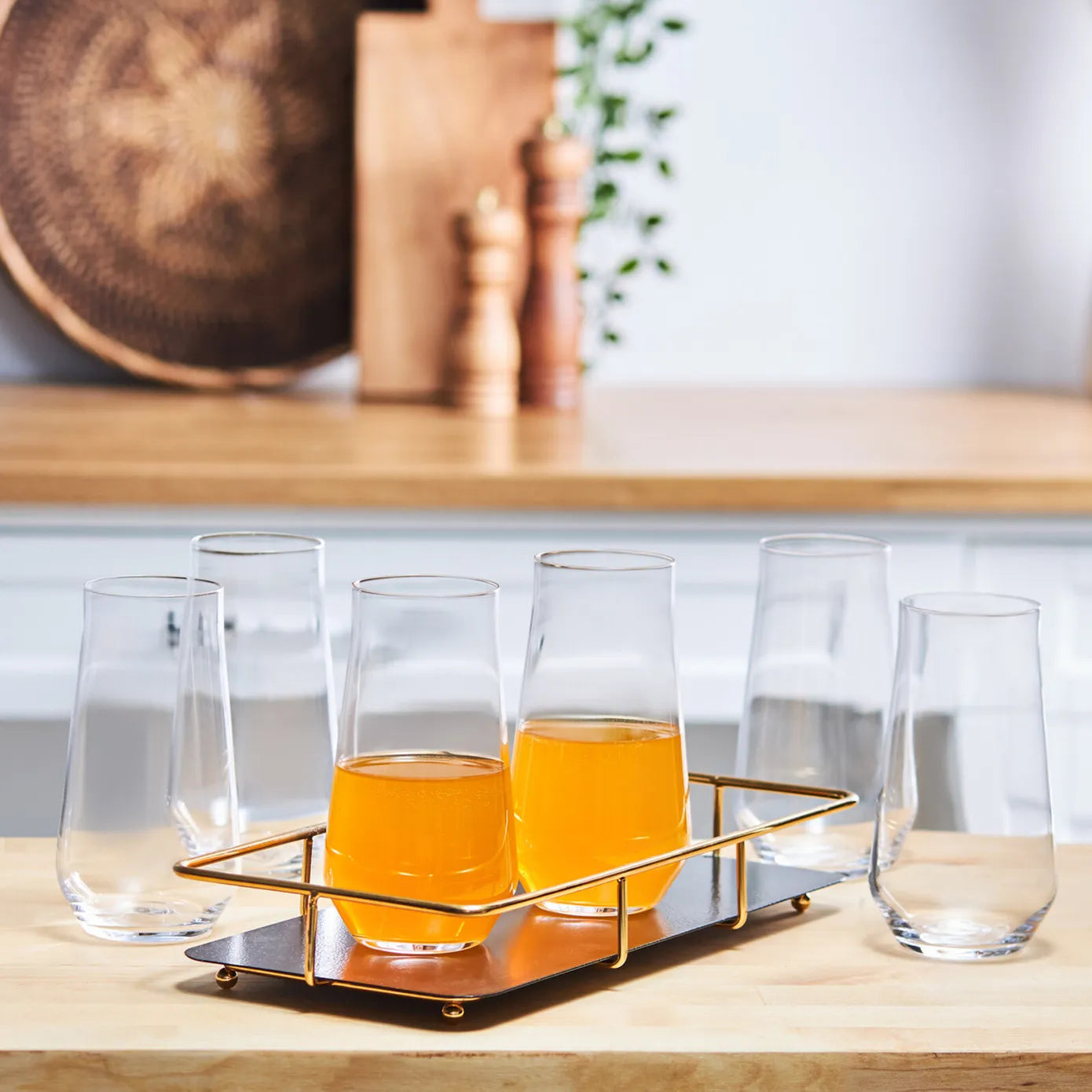 Karaca Even 6-Piece Highball Glass Set, 480ml – Clear & Stylish