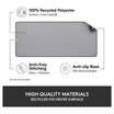 Logitech Studio Series Desk Mat – Spill-Resistant, Anti-Slip Extended Mouse Pad | Mid Grey