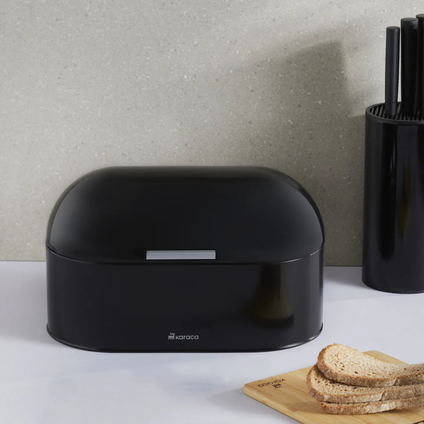 Dustin Black Metal Bread Box 3.5L – Stylish & Durable