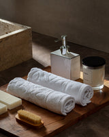 Madame Coco Chance Jacquard Hand Towel – 2-Pack 100% Cotton Serene & Refined in White