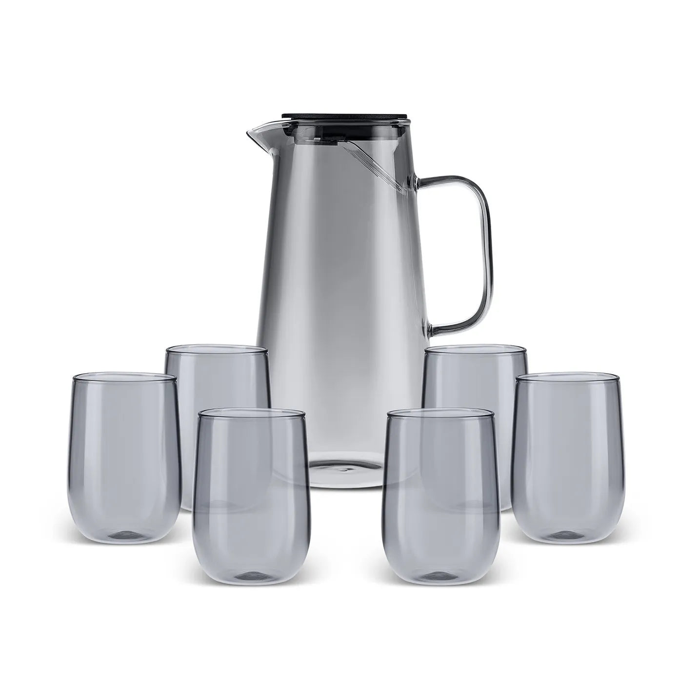 Karaca Parma 7-Piece Carafe & Glass Set, Blue – Elegant Serving