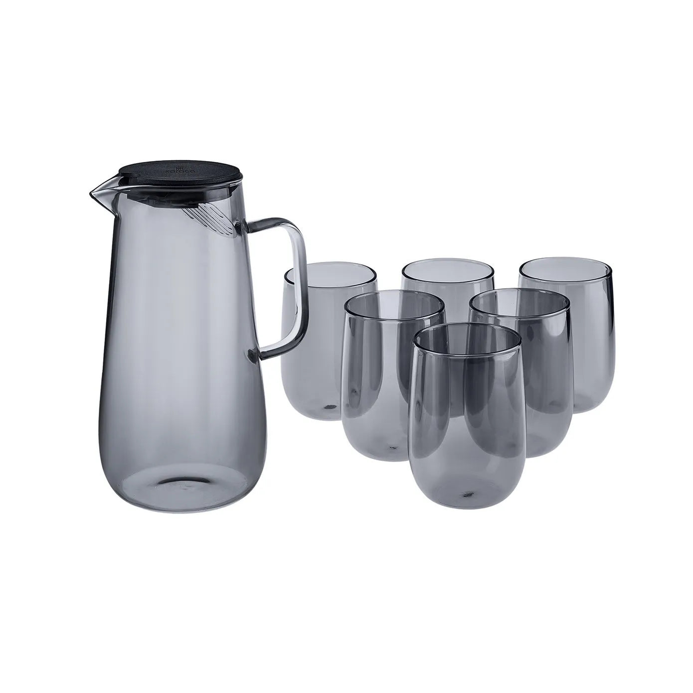 Karaca Parma 7-Piece Carafe & Glass Set, Blue – Elegant Serving