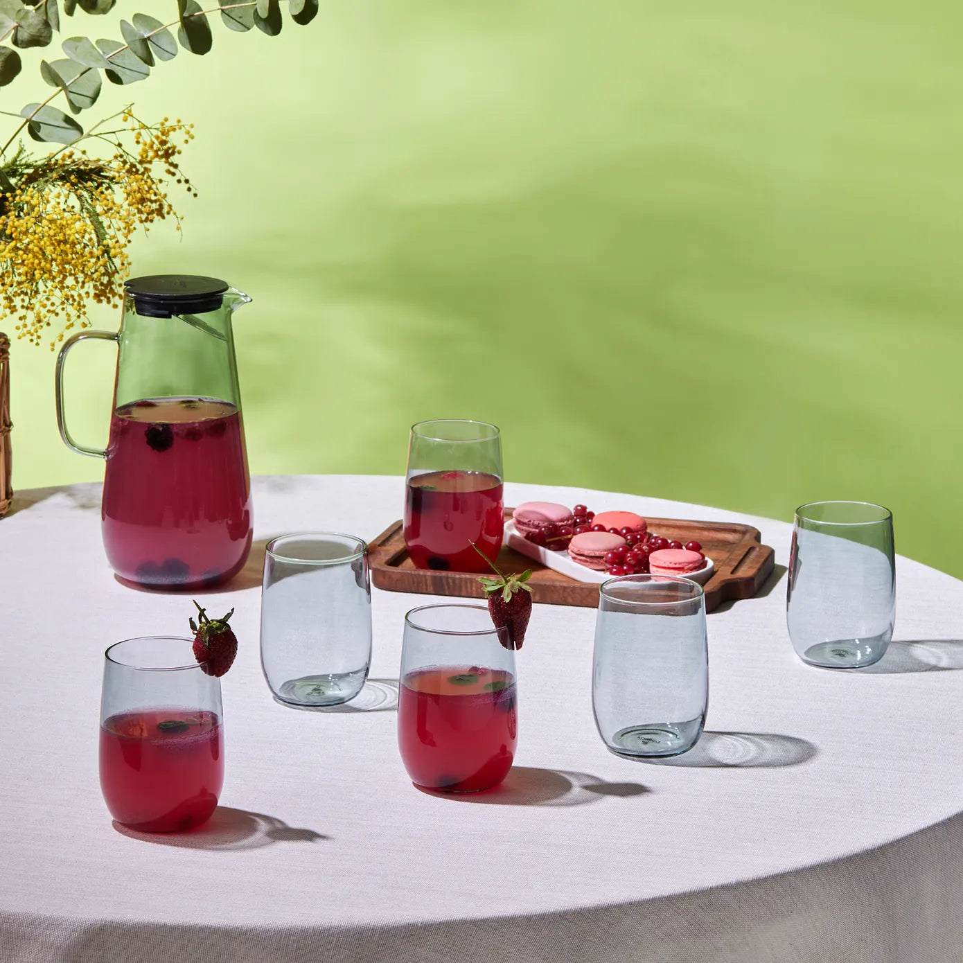 طقم كاراجا بارما أبريق و6 كاسات – 7 قطع لون أزرق أنيق