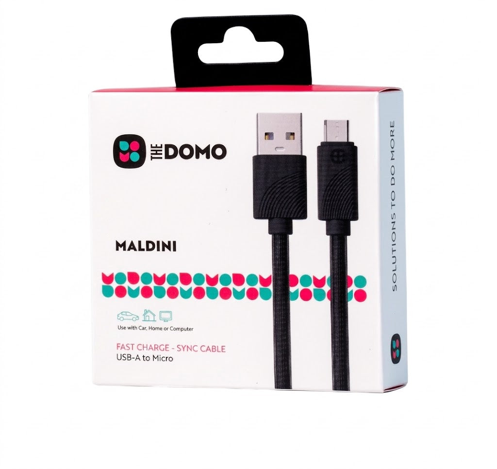 DOMO MALDINI Fast Charge Sync Cable Black