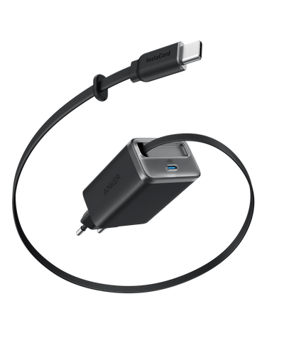 Anker Nano Charger 35W with Built-In Retractable USB-C Cable - Dual Port Fast Charger