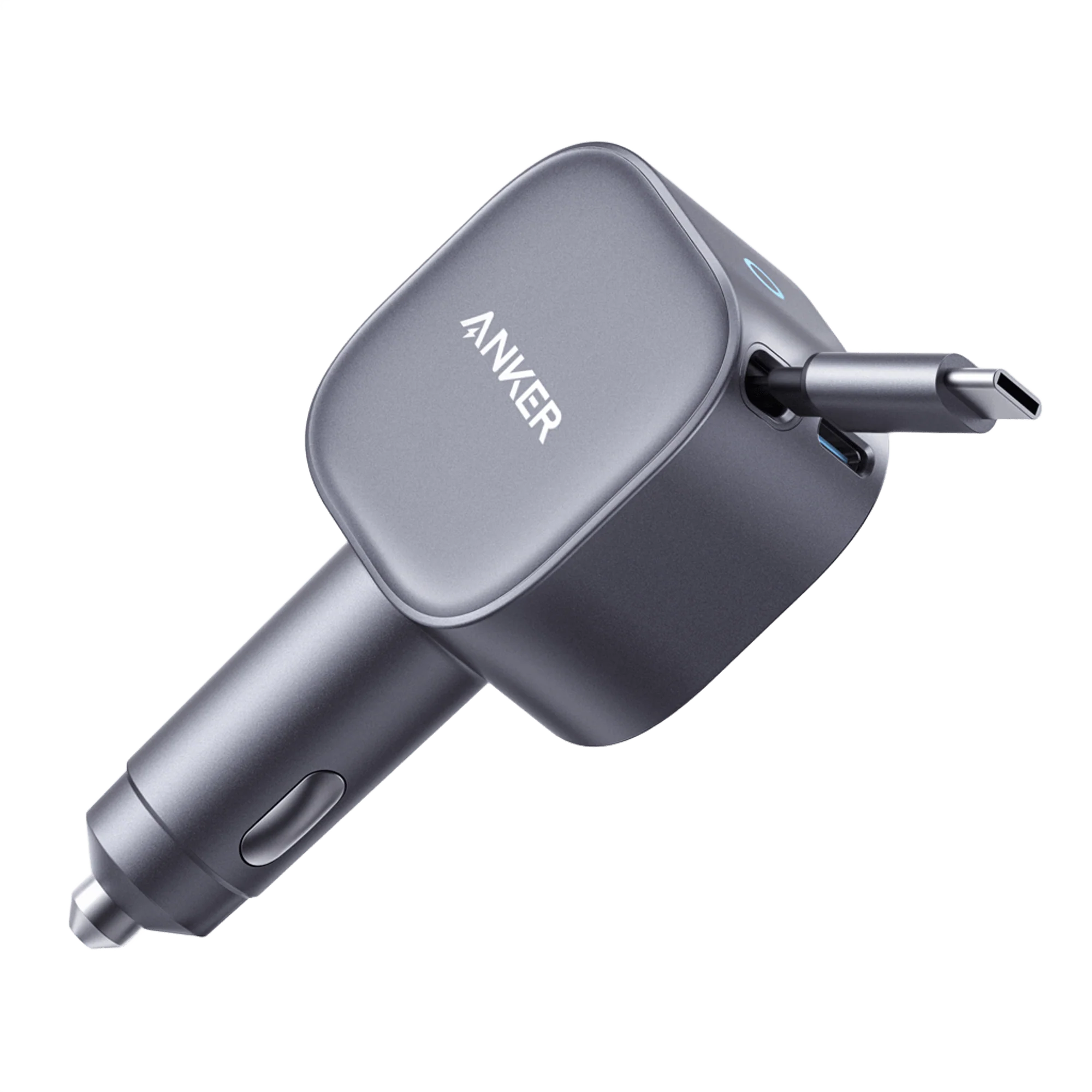 Anker Nano 75W - Fast Car Charger with Retractable Cable