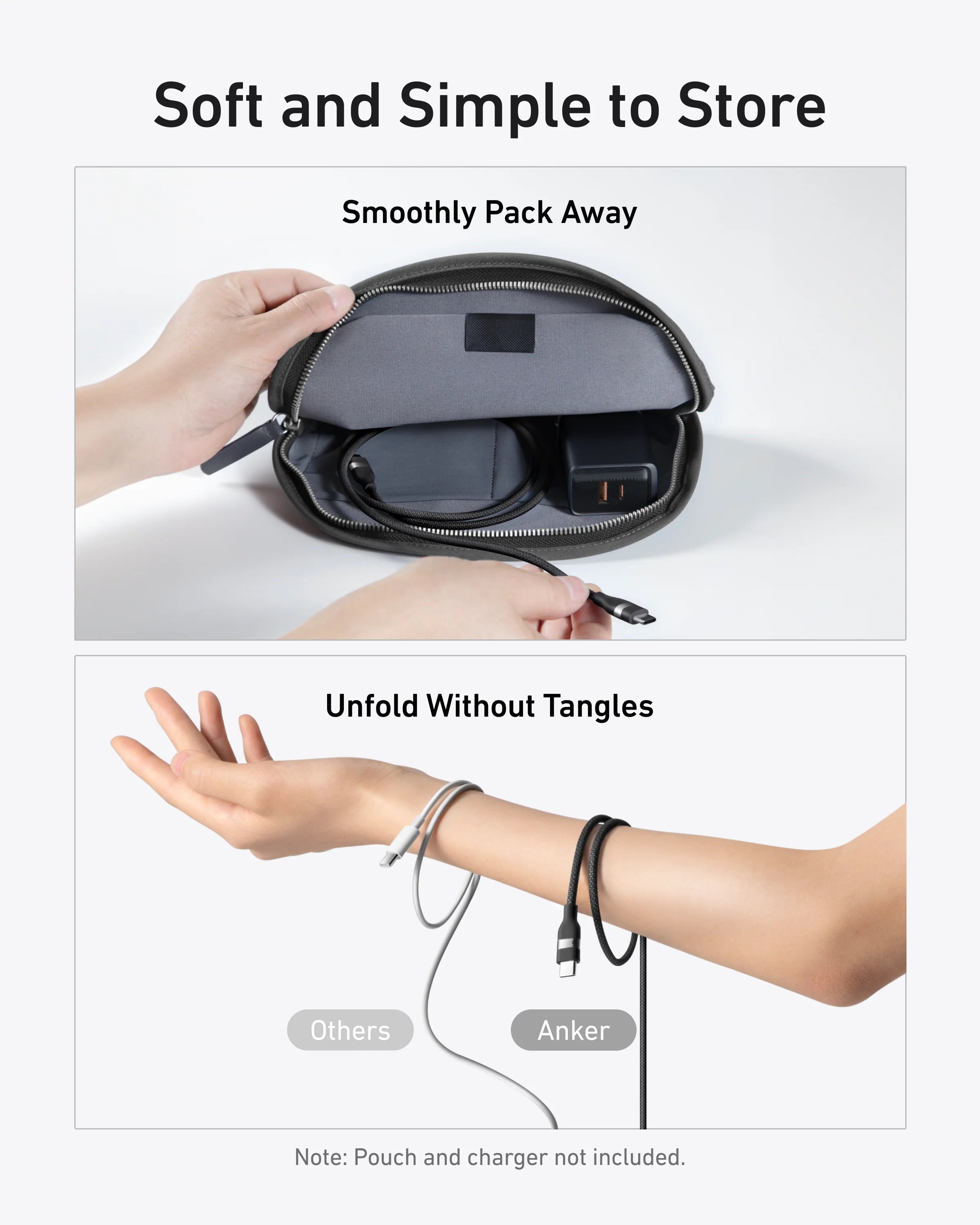 كابل أنكر USB-C إلى USB-C بقوة 240 واط