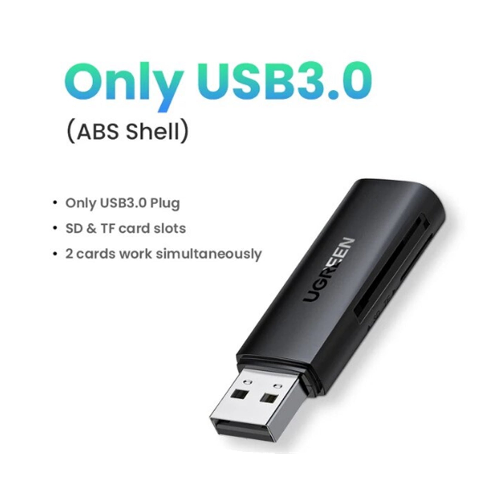UGREEN USB 3.0 Dual SD/TF Card Reader.