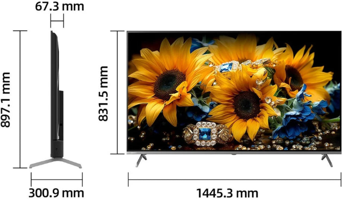 شاشة CHIQ QLED 65 بوصة 4K Google TV - دولبي فيجن