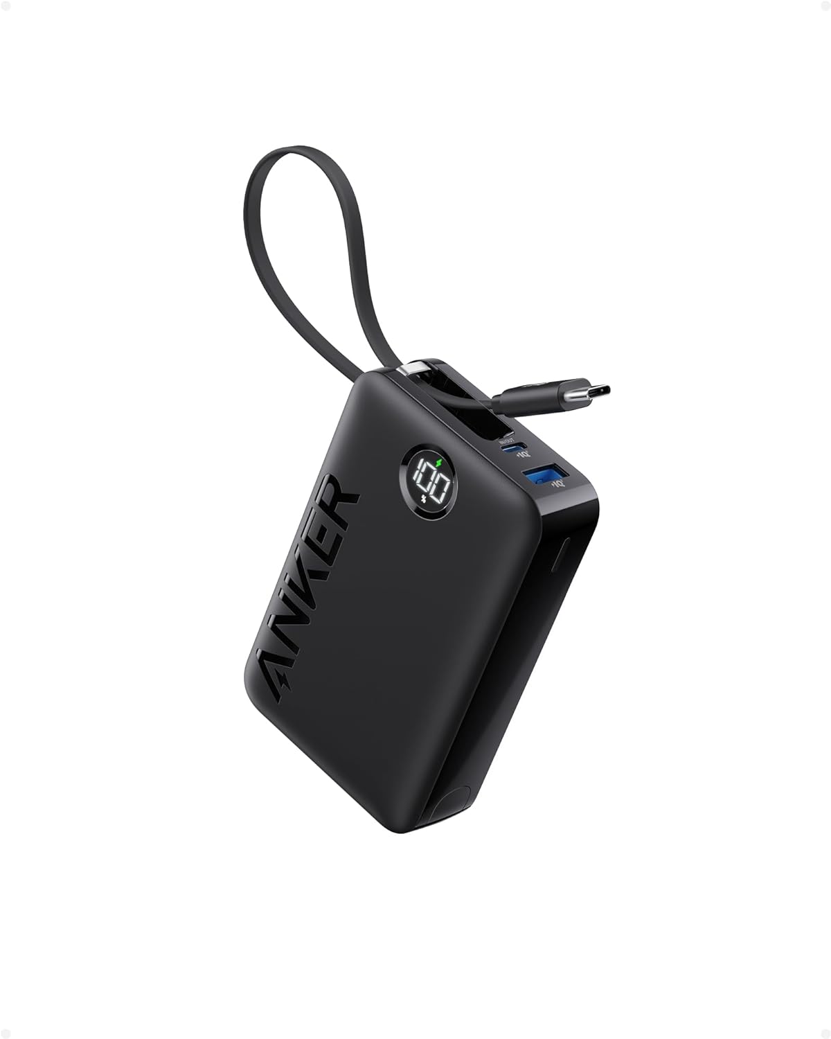 ANKER 20,000mAh Power Bank Built in USB C & Fast Charging - Black