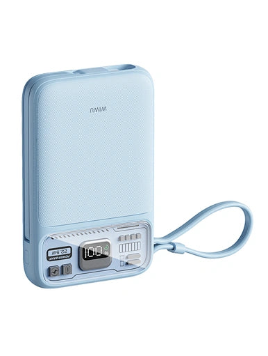 شاحن محمول Wiwu بقوة 22.5 وات مع كابل شحن سريع وبنك طاقة بسعة 10000 مللي أمبير في الساعة