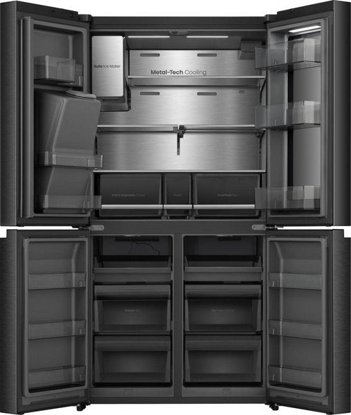 Hisense French Door Refrigerator RF820N4WBU1 - Interior Storage with Drawers
