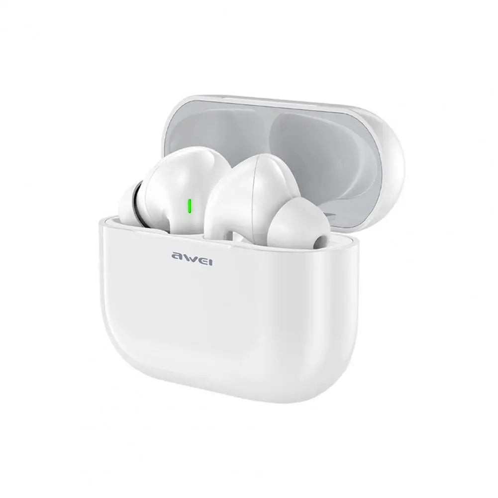 سماعات أذن AWEI True Wireless Bluetooth مع ميكروفون وحافظة شحن - أسود