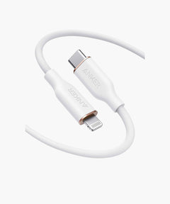كابل Anker PowerLine III Flow USB-C مع موصل Lightning بطول 3 أقدام - أبيض