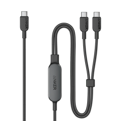 Anker 2 in 1 USB C Cable 140W Fast Charging for Multiple Devices - Black