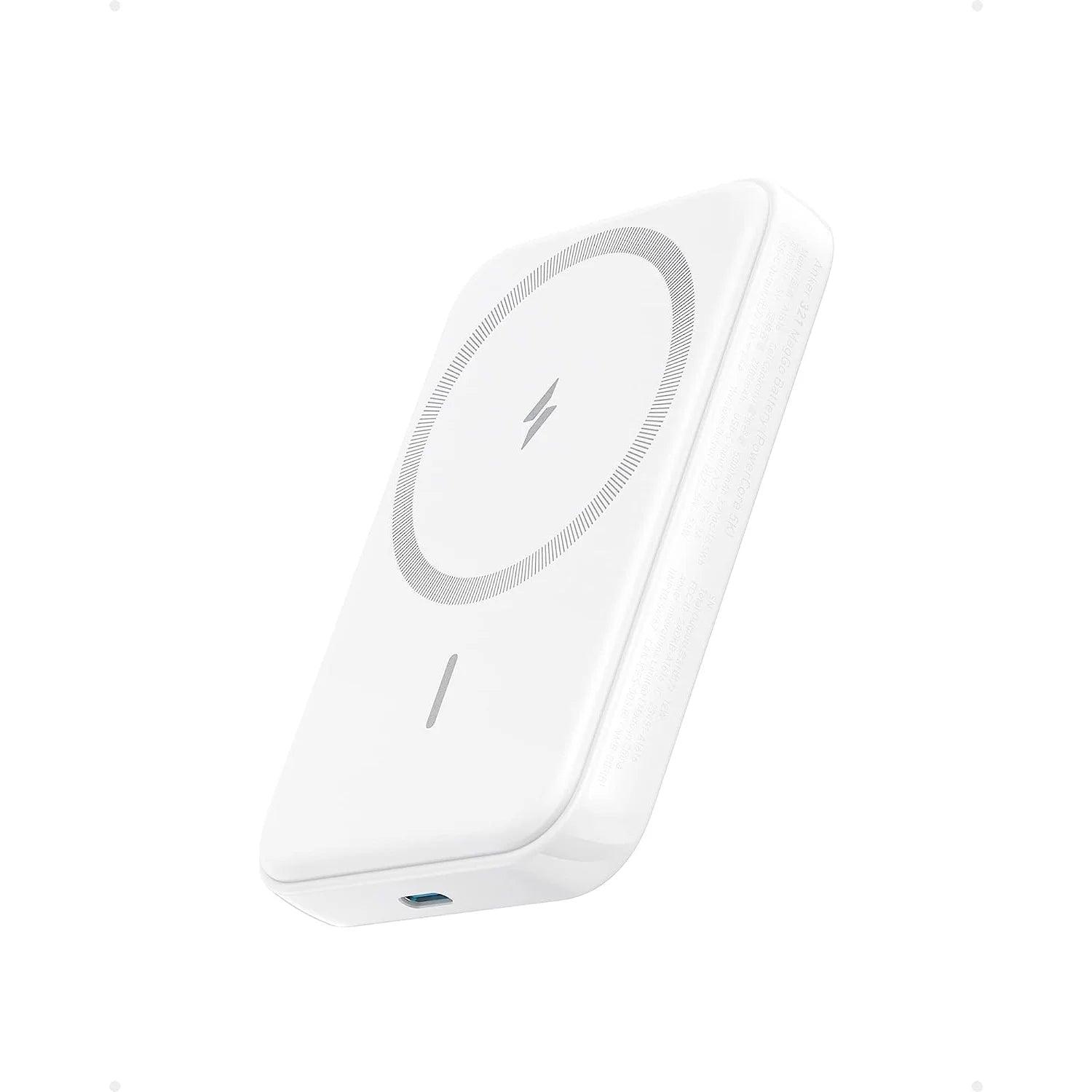 Anker 321 PowerCore 5K MagGo Magnetic Battery for On the Go - White